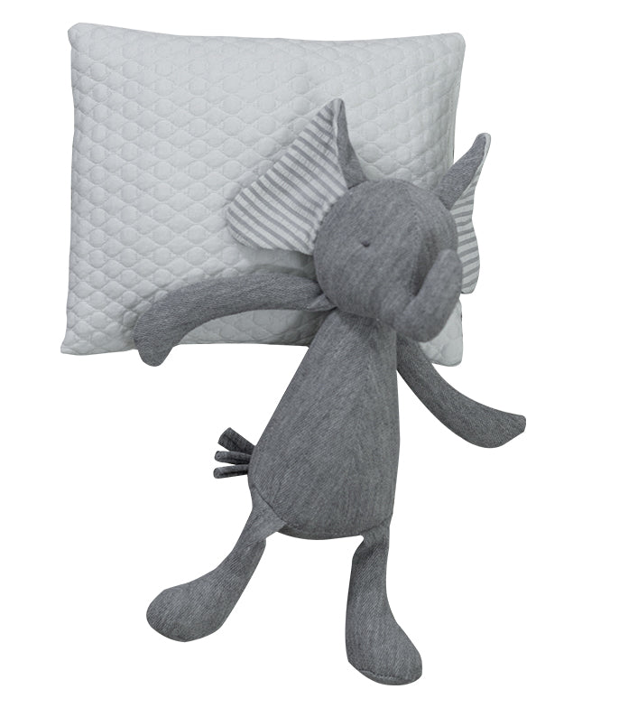 Caja peluche elefante con mini almohada