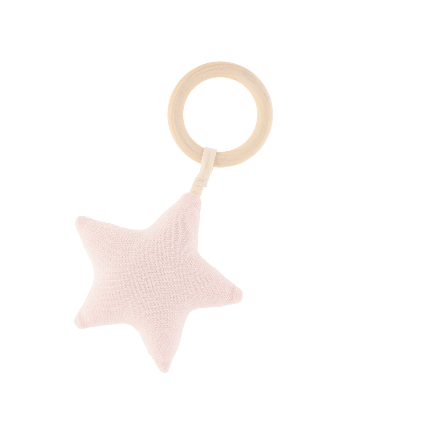 Set frazada con sonaja arcoíris rosa