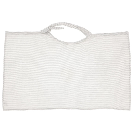 Babero de lactancia Muselina rayas gris