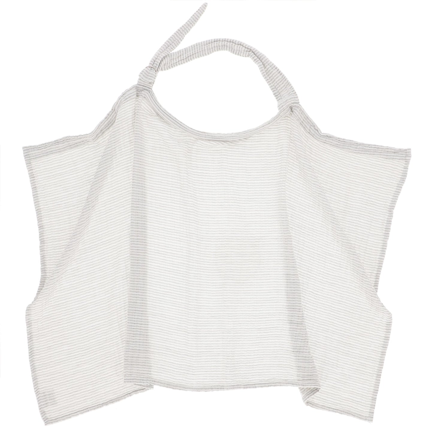 Babero de lactancia Muselina rayas gris