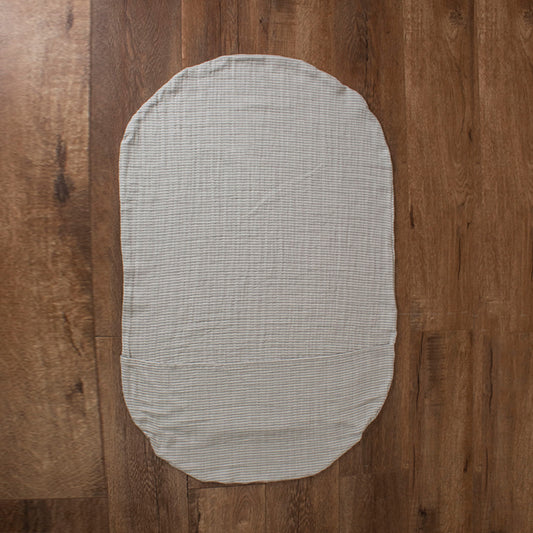 Funda Nido Muselina Rayita Gris