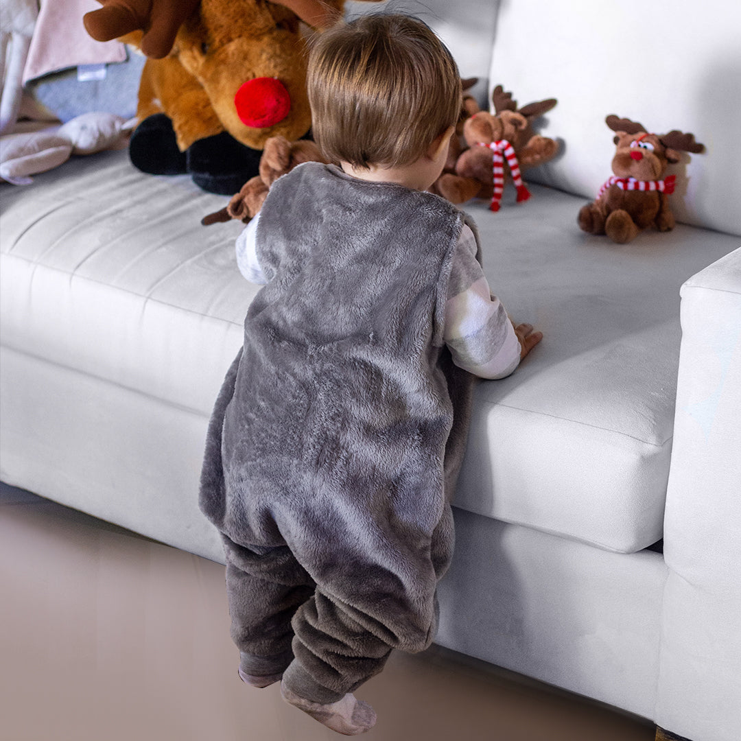Mameluco para dormir sin mangas gris