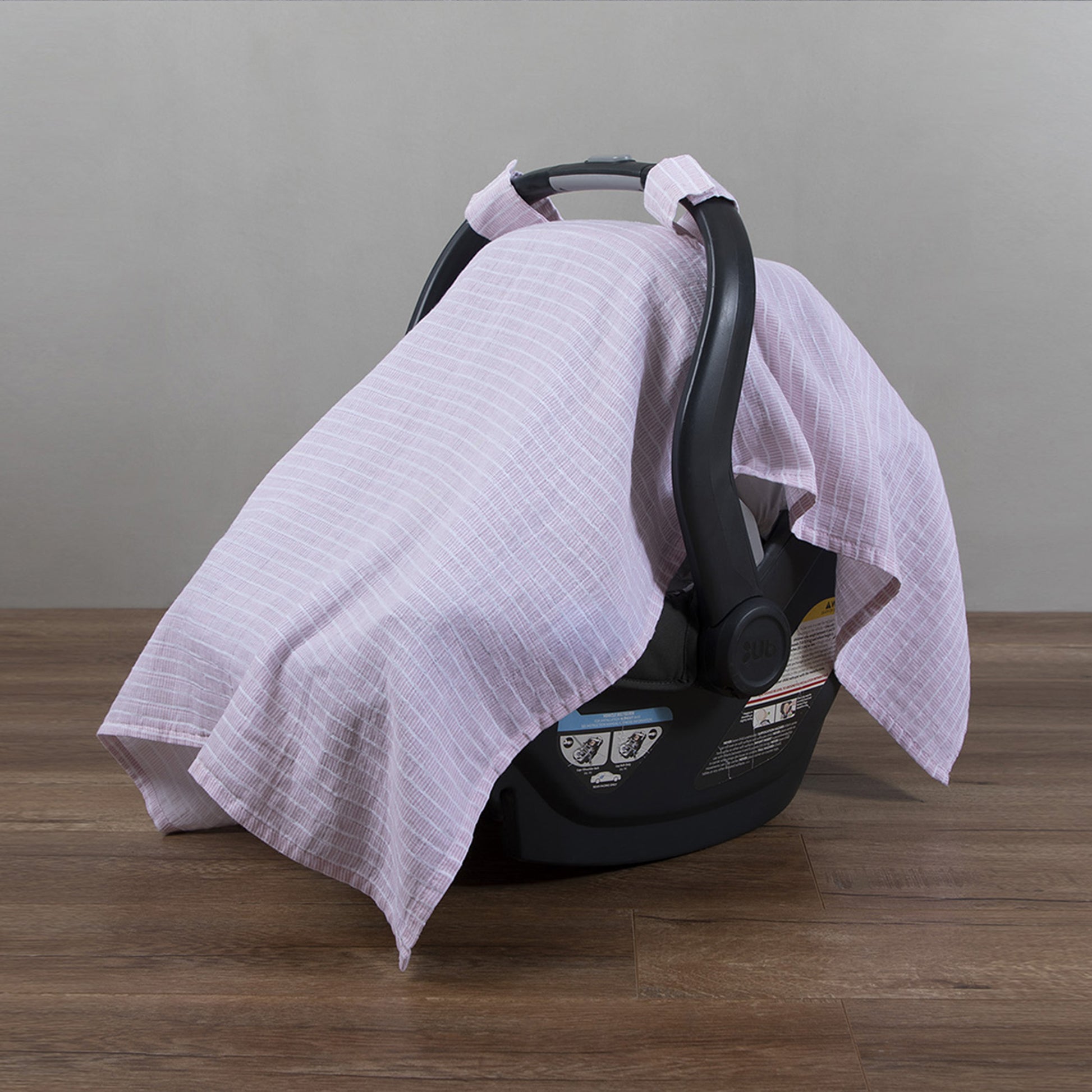 Cubre portabebé Muselina Rayas rosa