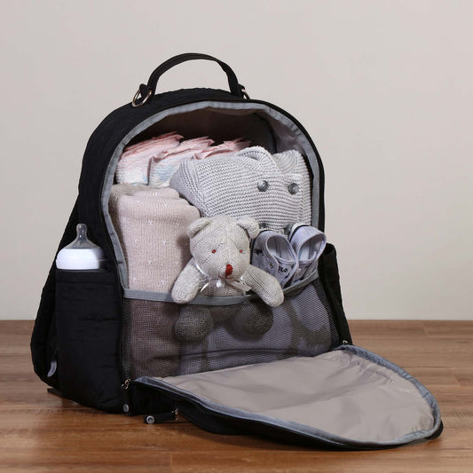 Pañalera para Bebé Negra - Back Pack