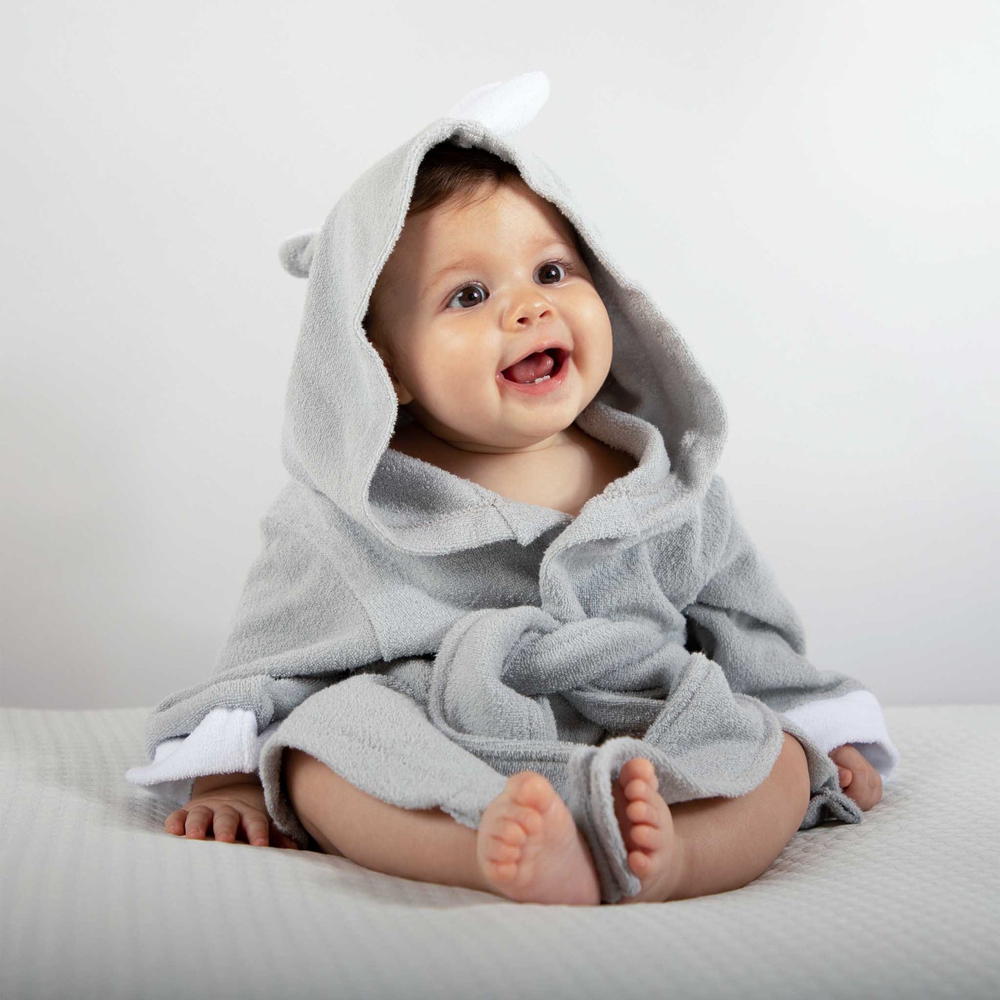 Bata de baño para bebé Rinoceronte Gris Babuu Baby ®