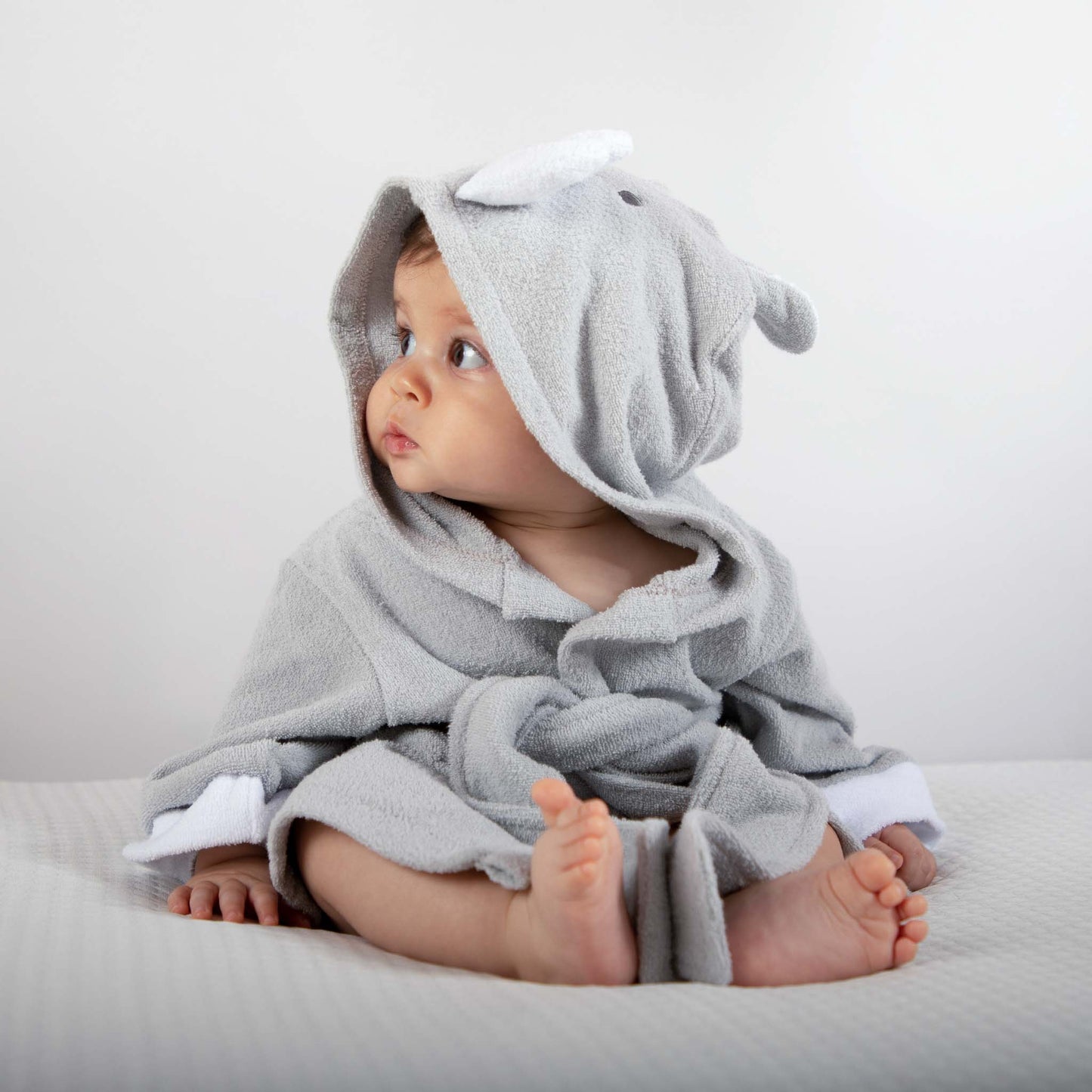 Bata de baño para bebé Rinoceronte Gris Babuu Baby ®