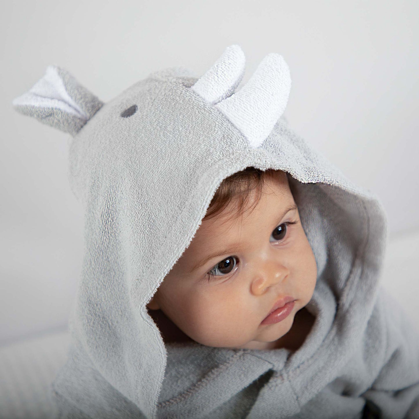 Bata de baño para bebé Rinoceronte Gris Babuu Baby ®