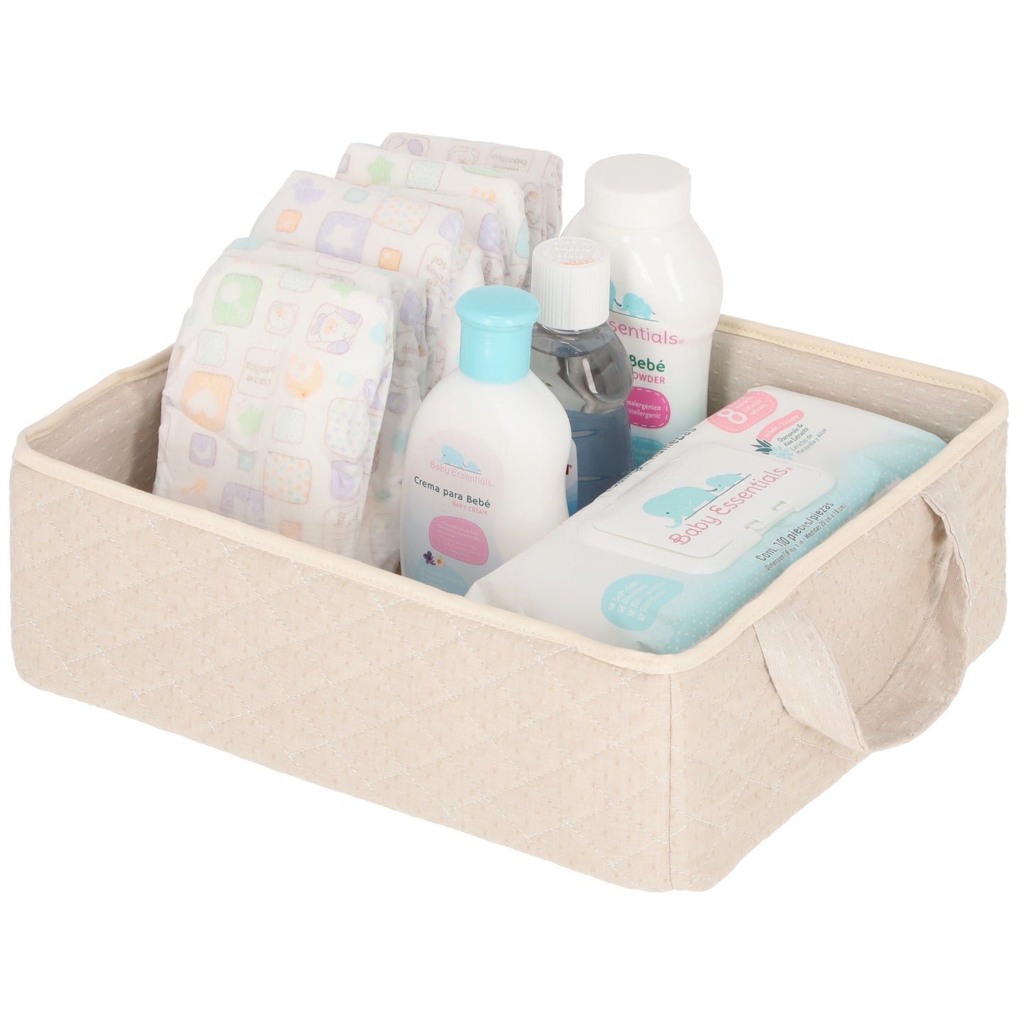 Cesto recién nacido mameluco arcoíris rosa.