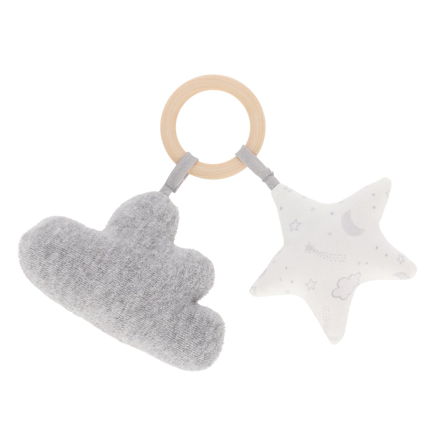 Cesto recién nacido mameluco estrellas gris