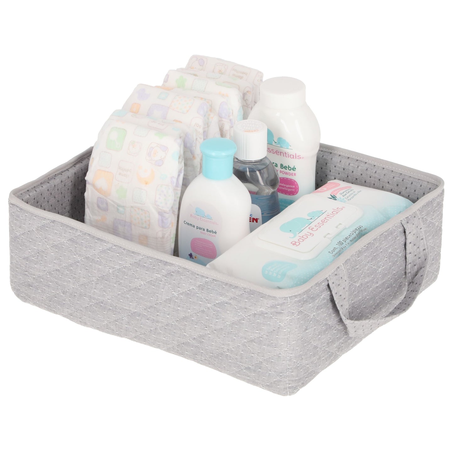 Cesto recién nacido mameluco estrellas gris