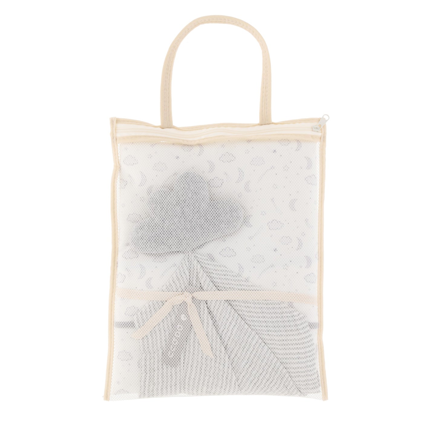 Set frazada con trapo de apego luna y estrella gris