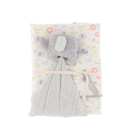 Set frazada con trapo de apego Safari