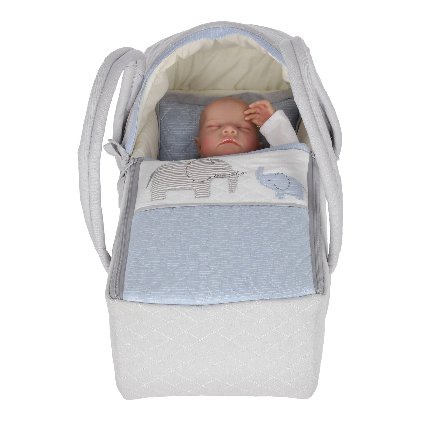 Bambineto muñeca bebe niño elefante azul