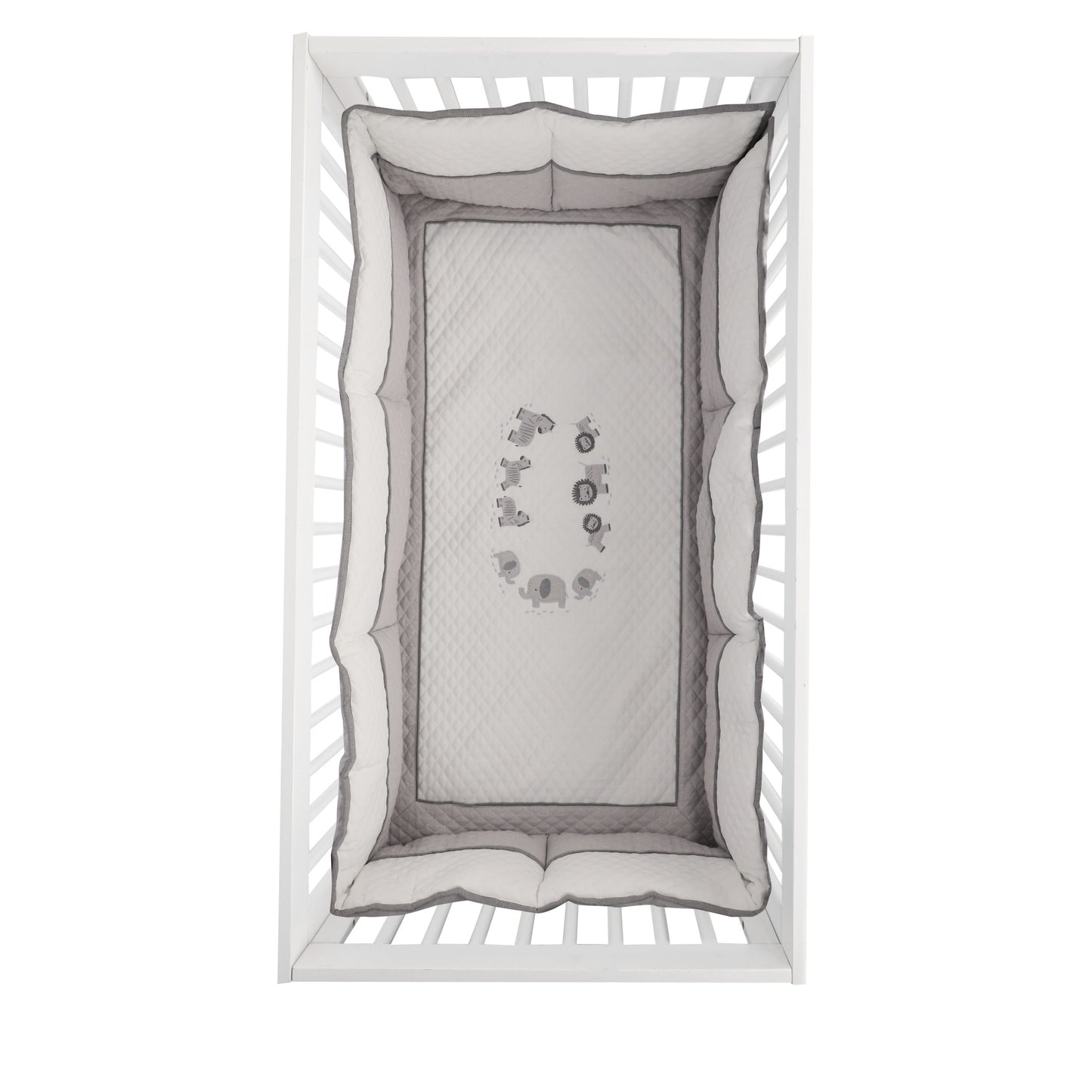 Juego de Cuna Medallón Selva gris