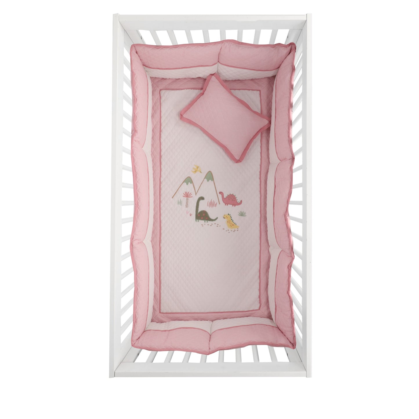 Juego de Cuna Dinosaurio rosa