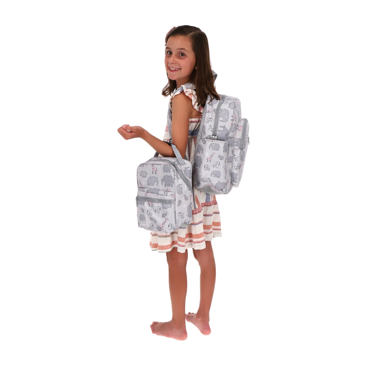 Set Mochila y Lonchera Elefante rosa