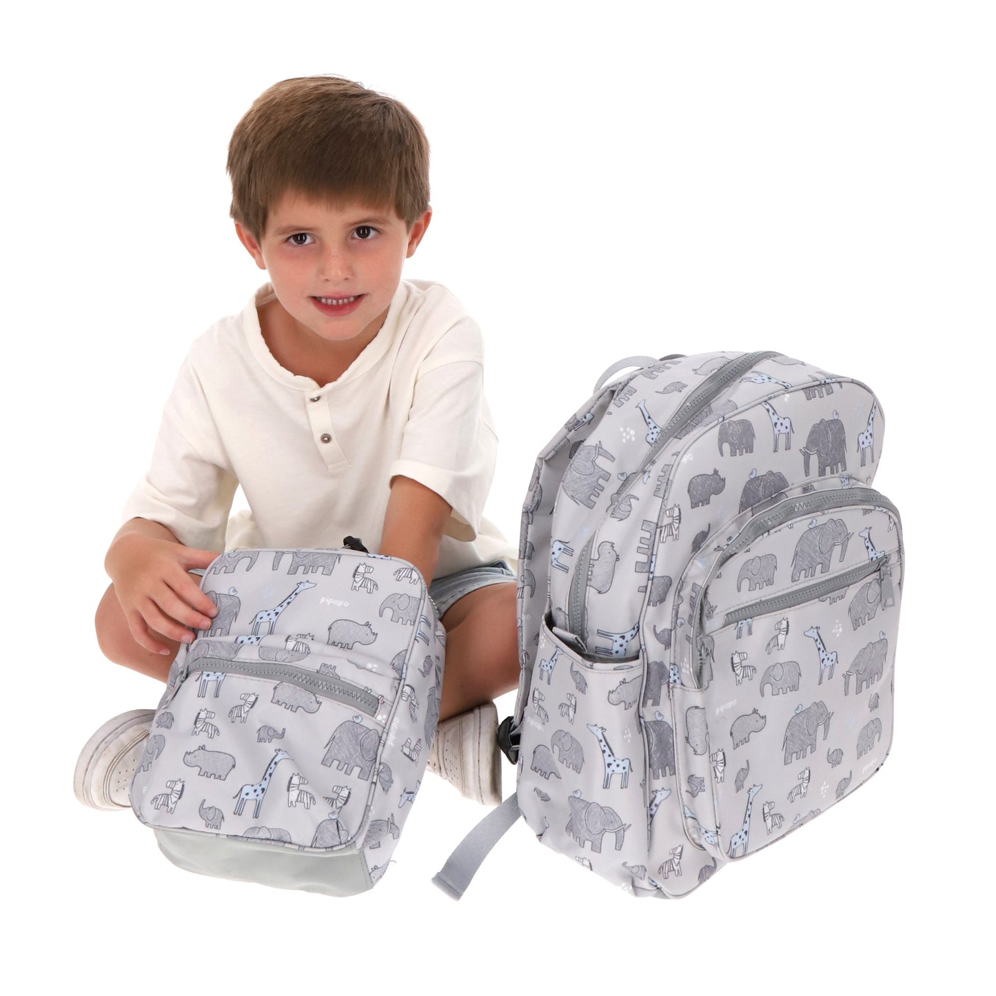 Set Mochila y Lonchera Elefante Azul