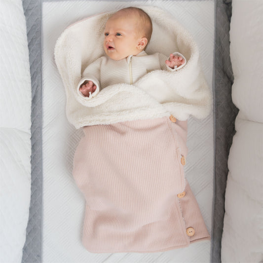 Sleeping cuadritos con borrega rosa