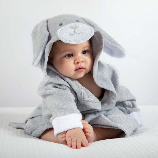 Hudson Baby - Bata de baño para bebé, afelpada, unisex, con cara de animal,  diseño triceratops, de 0 a 9 meses